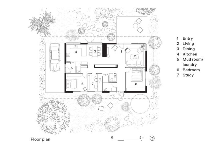 Detailed architectural floor plan showing the updated layout of the Monty Sibbel project.