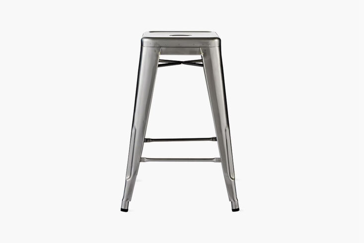 The classic Tolix Marais metal stool in a gunmetal grey finish.