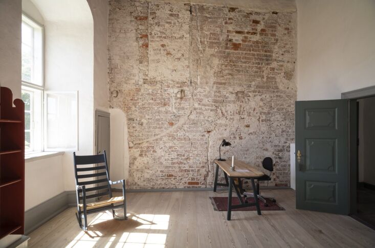 An interior space where a resident might stay for several weeks during a creative project.