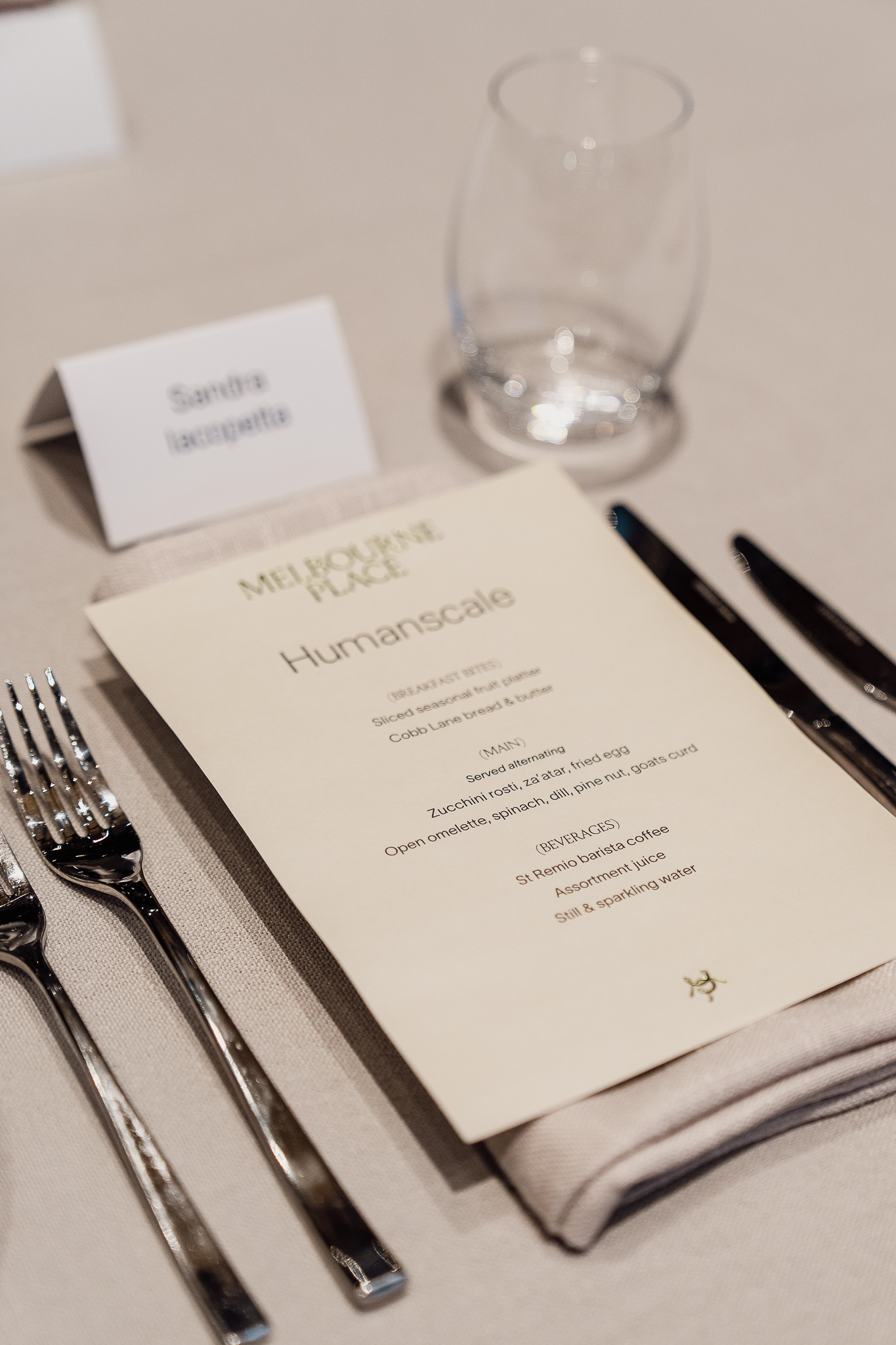 Wide shot of the Melbourne event space showing the integration of ergonomics in office design.