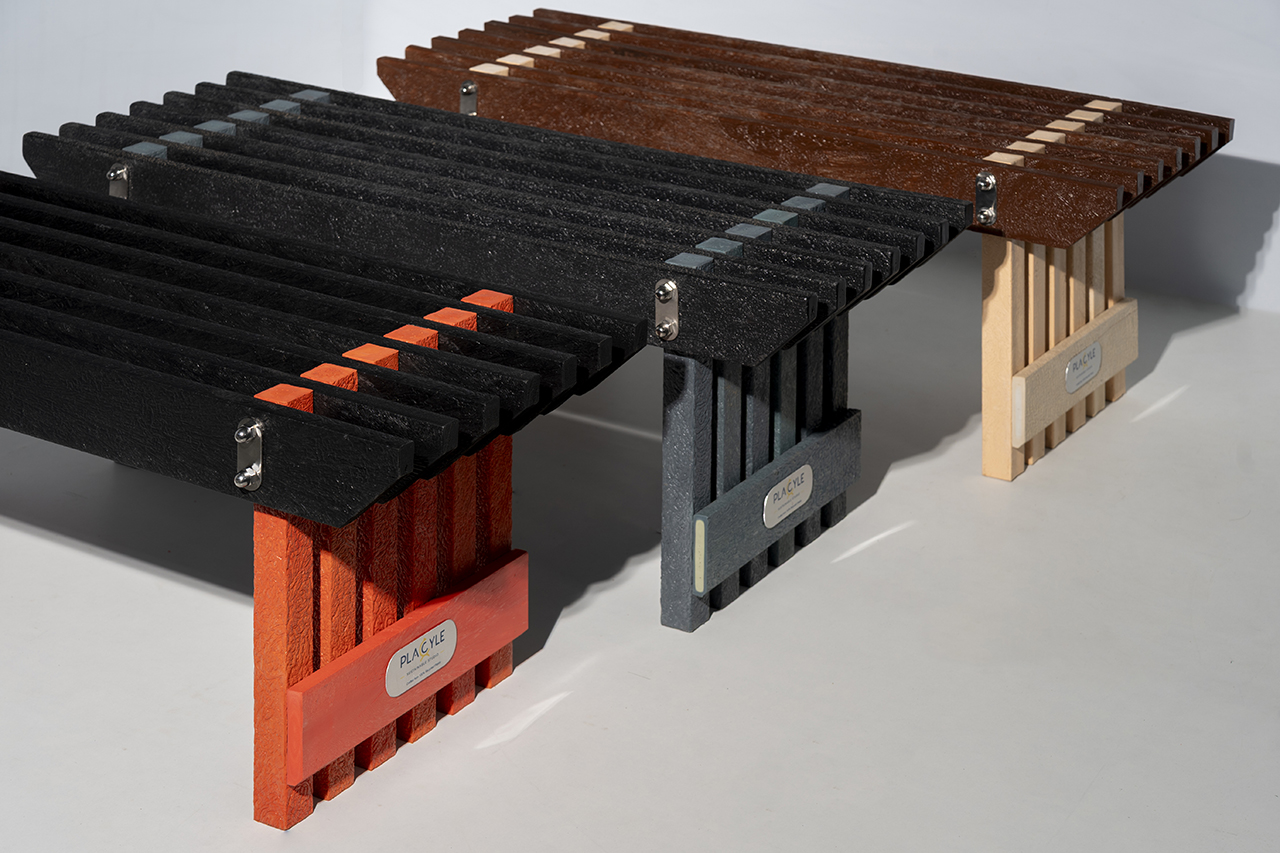 The Torii Bench: Zen-Inspired Seating Crafted from 100% Recycled Plastic