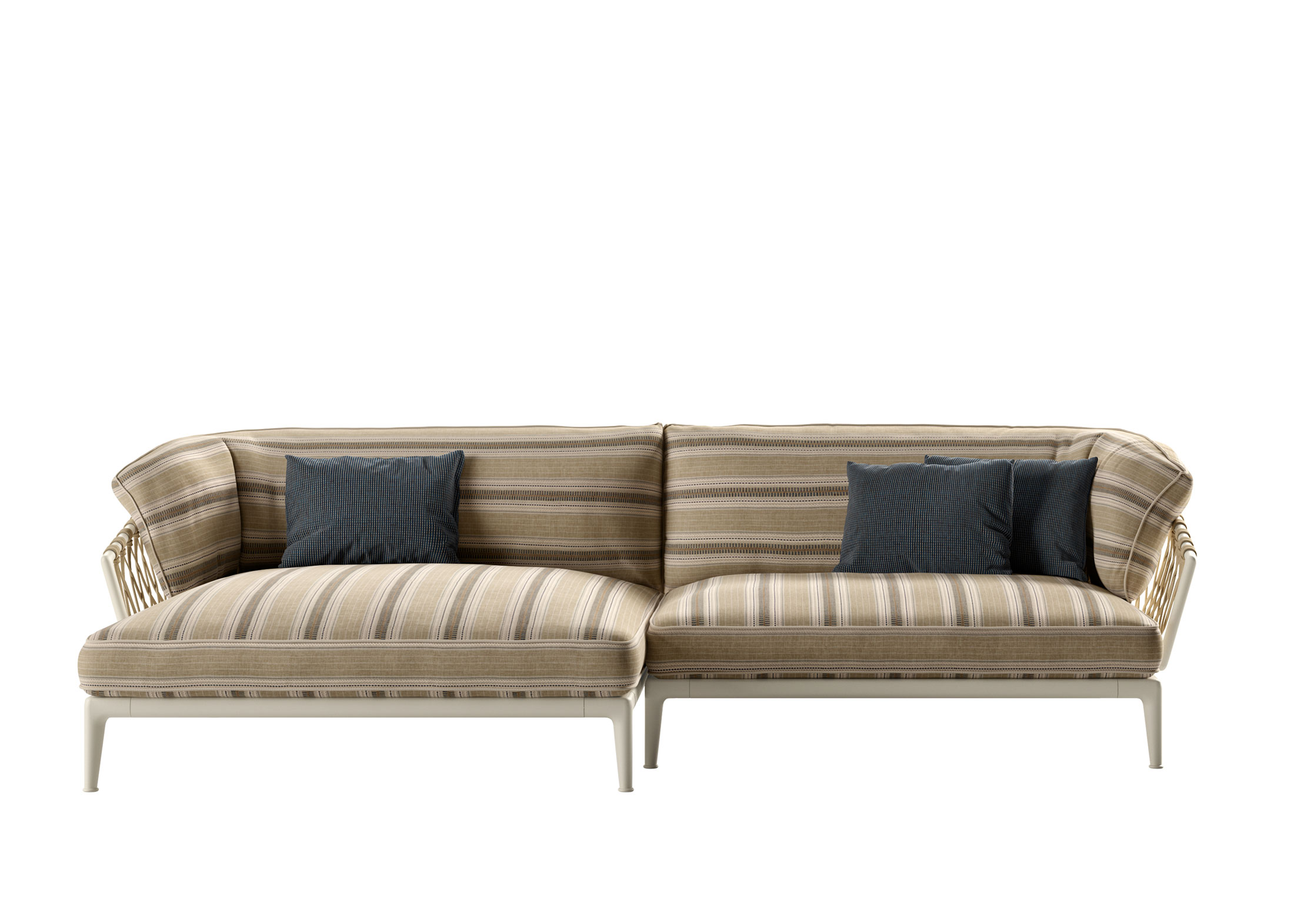 Close-up detail of the high-tensile polypropylene fiber interlacing on a chair back.