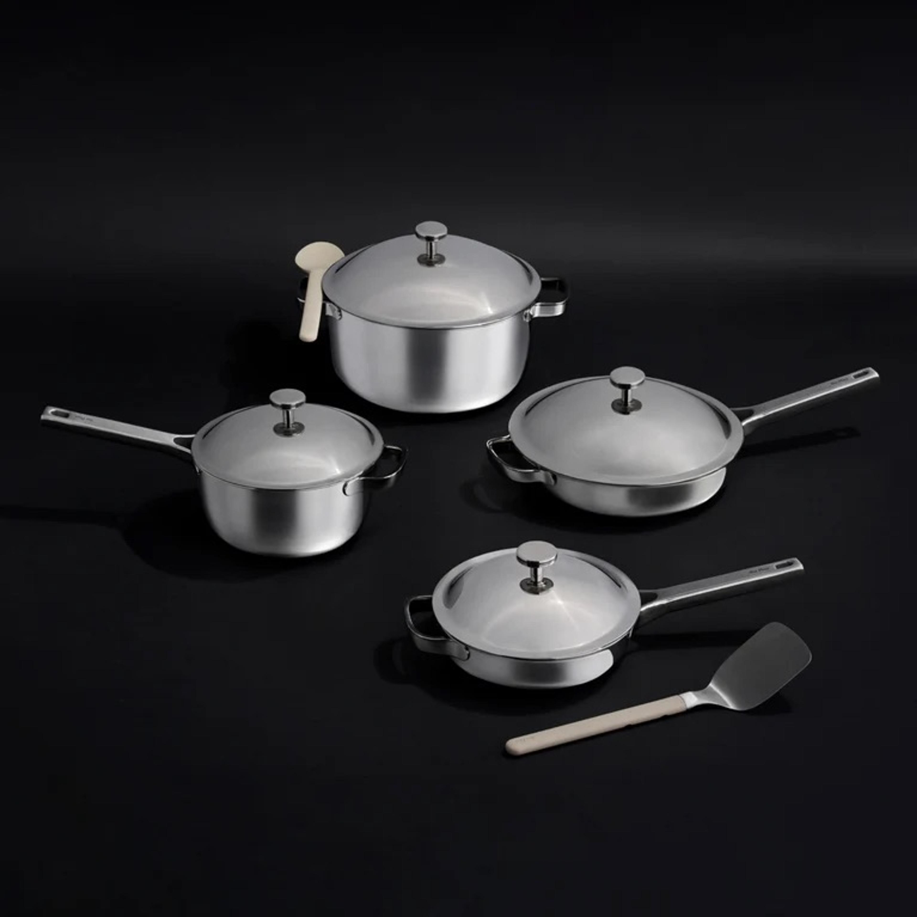 A boxed gift set containing Our Place pans and lids.