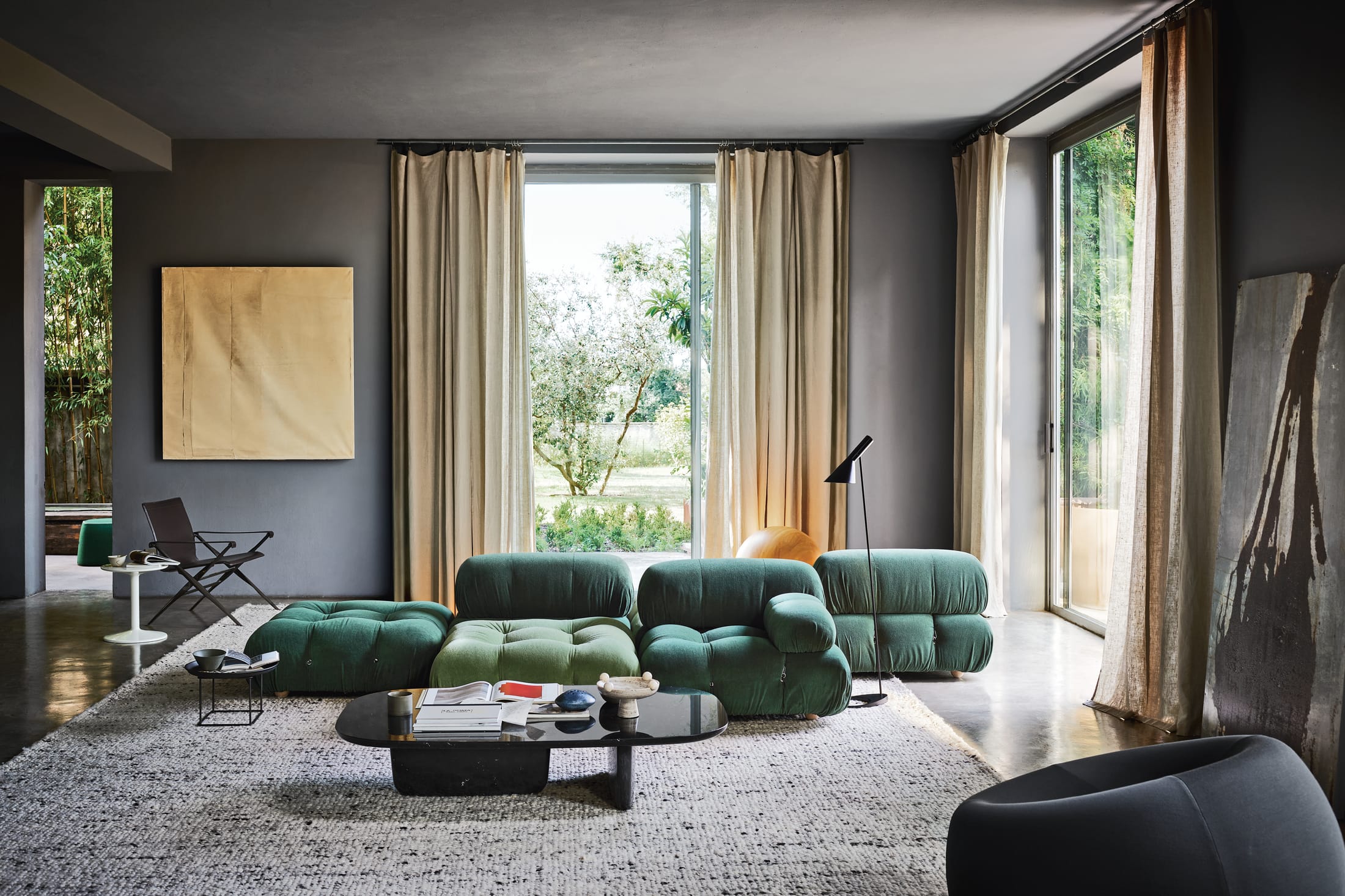 B&B Italia Camaleonda sofa in a spacious modern living room setting.