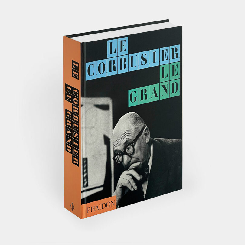 A hardcover book titled Le Corbusier Le Grand showcasing architectural and modernist design.