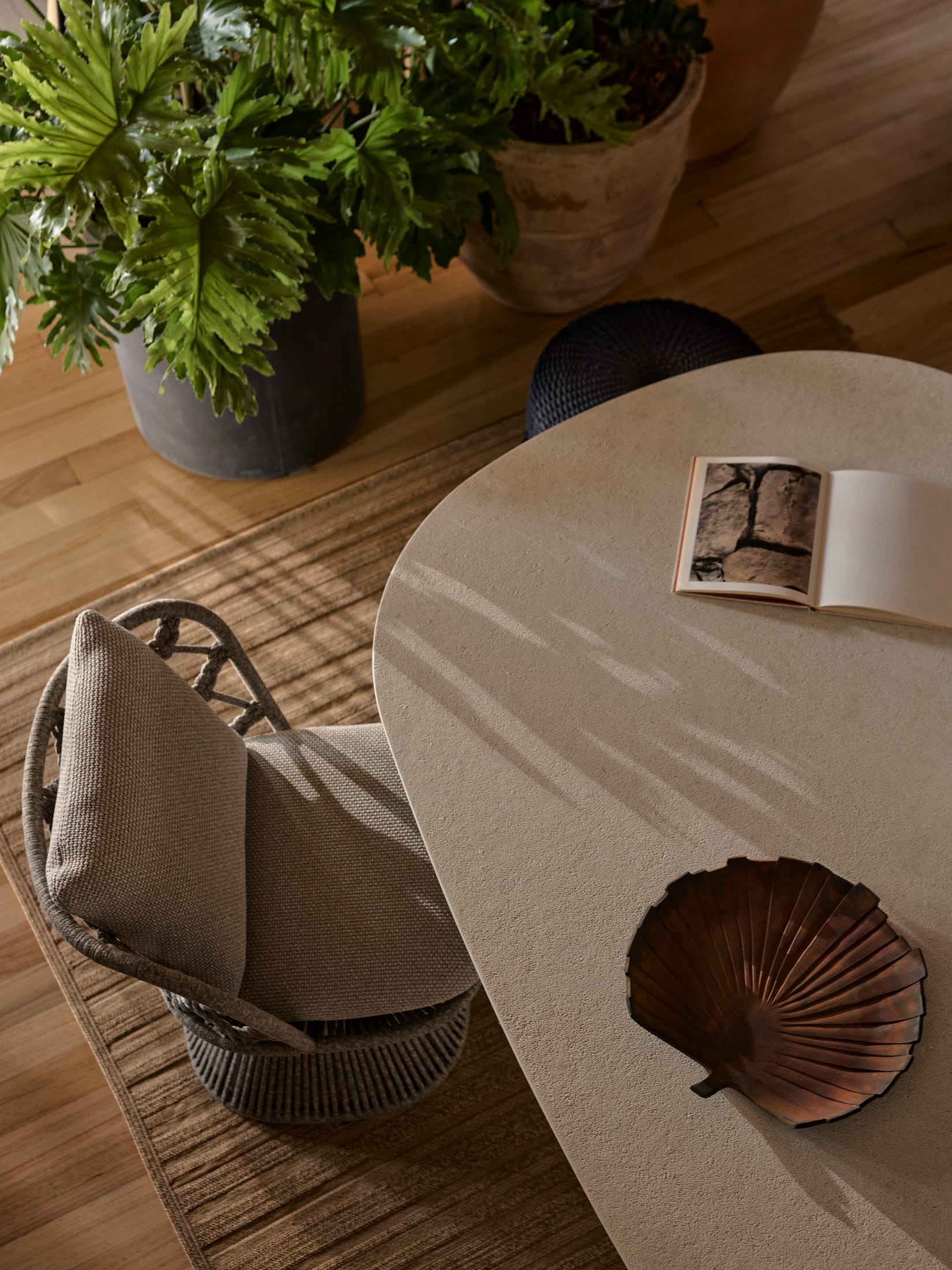 Classic B&B Italia furniture arrangement showing the evolution of outdoor design.