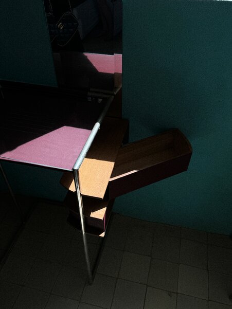 The restored facade and terrace of Villa E-1027 overlooking the sea.