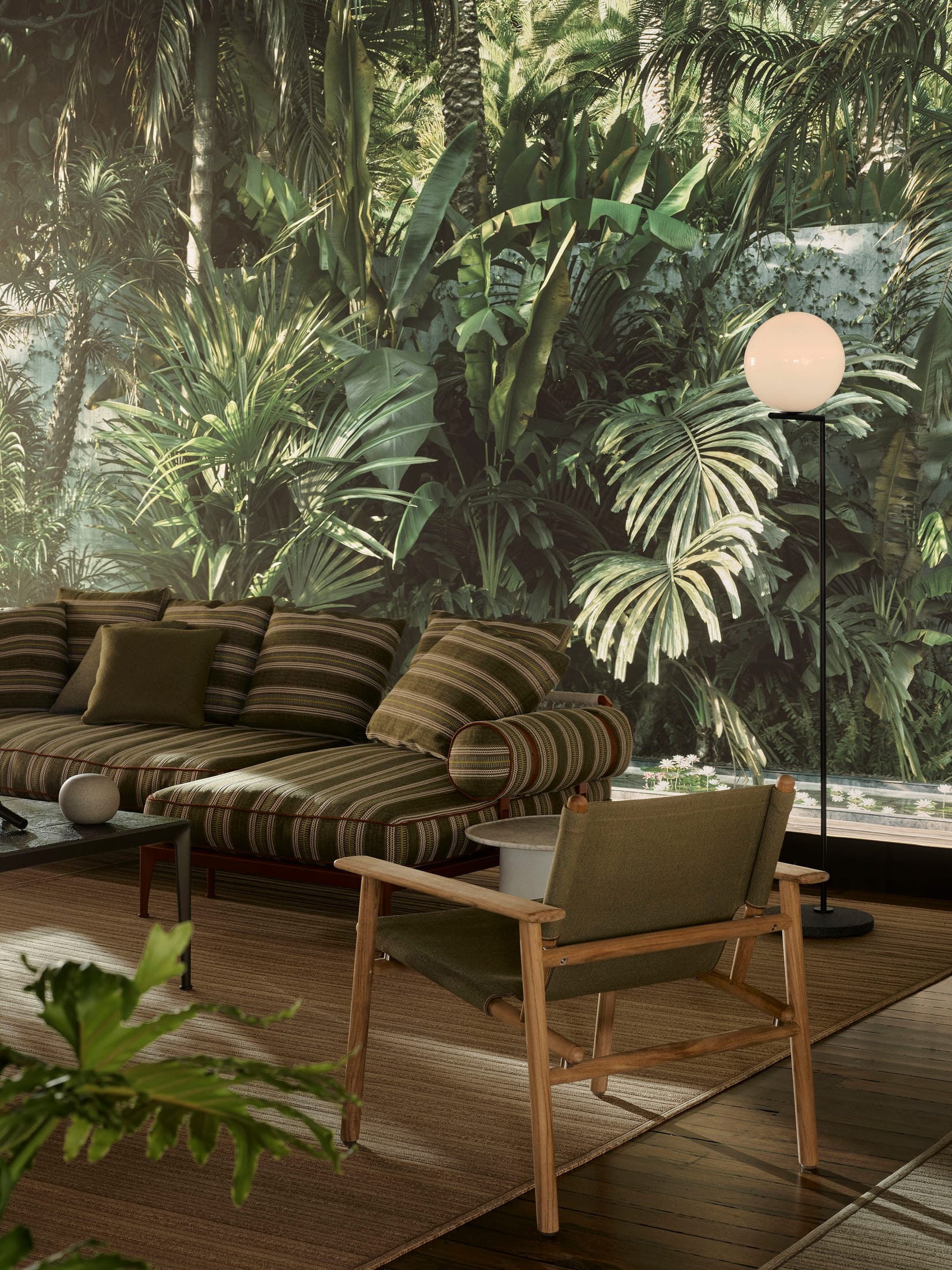 An expansive view of the interior and exterior integration at the B&B Italia Outdoor showroom in Sydney.