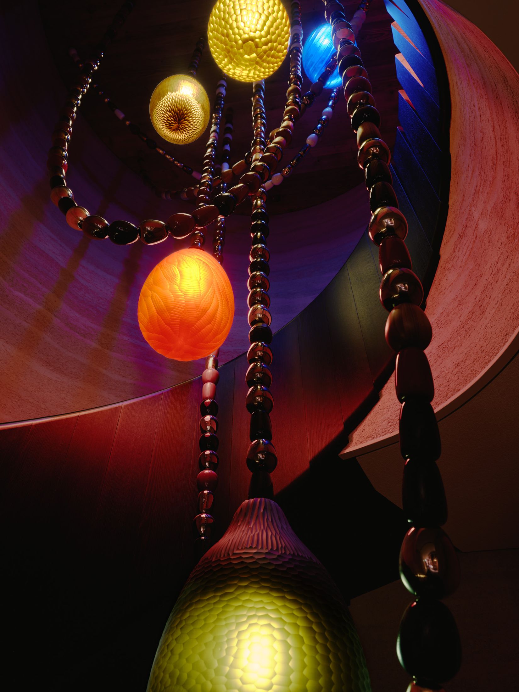 Vibrant nightclub lighting and dance floor at Chalet African.