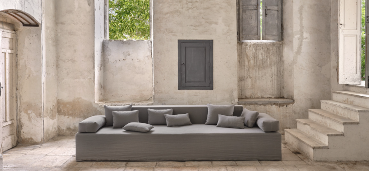 The Orvays Sofa with a supportive backrest in a bright, minimalist interior.