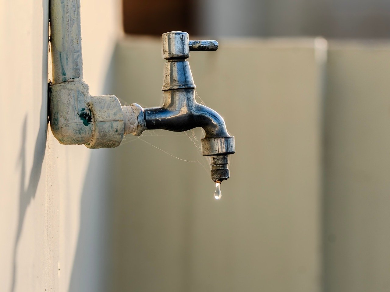 Close-up of plumbing tubes and valves for residential water systems