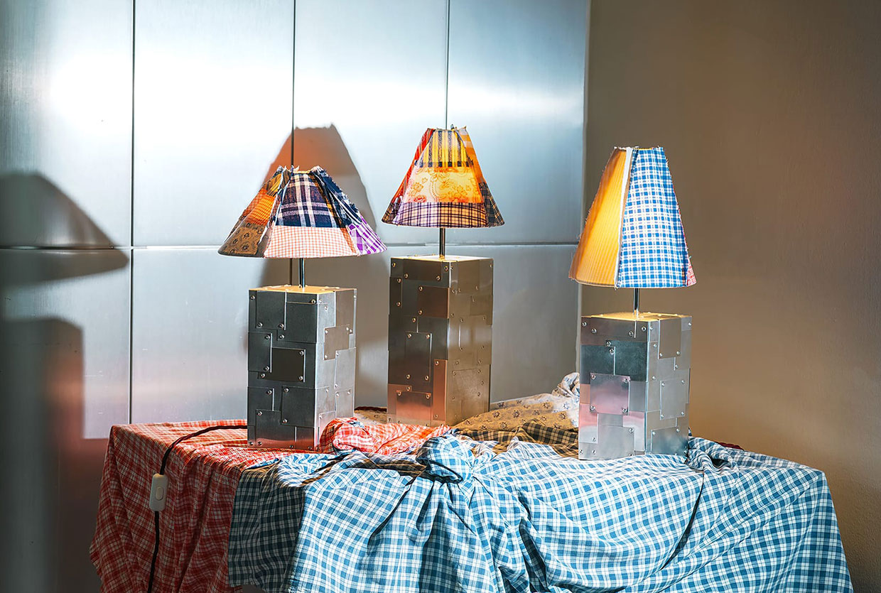 Radical Romance Artisan Table Lamps: Metal & Linen