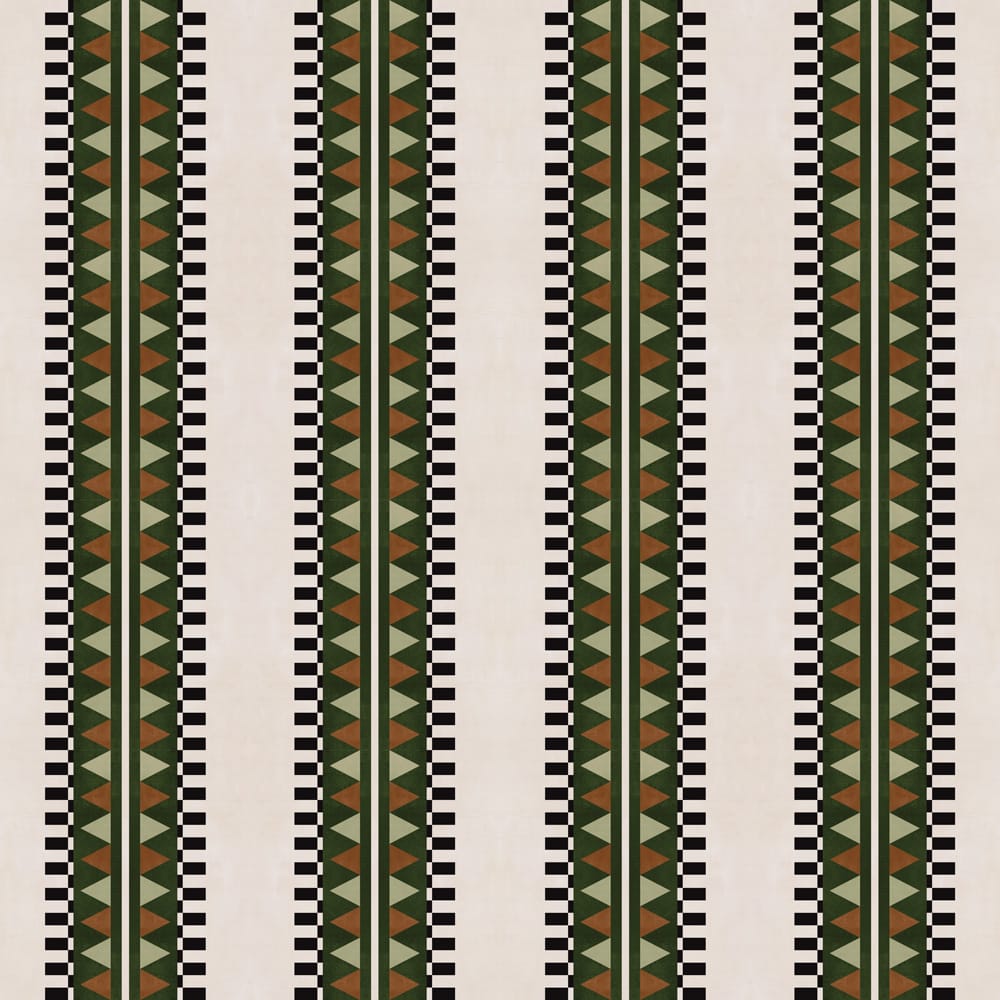 A collection of FÖLKE textile samples and swatches in various patterns and colorways.