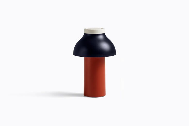 A group of HAY PC Portable lamps in various color combinations.