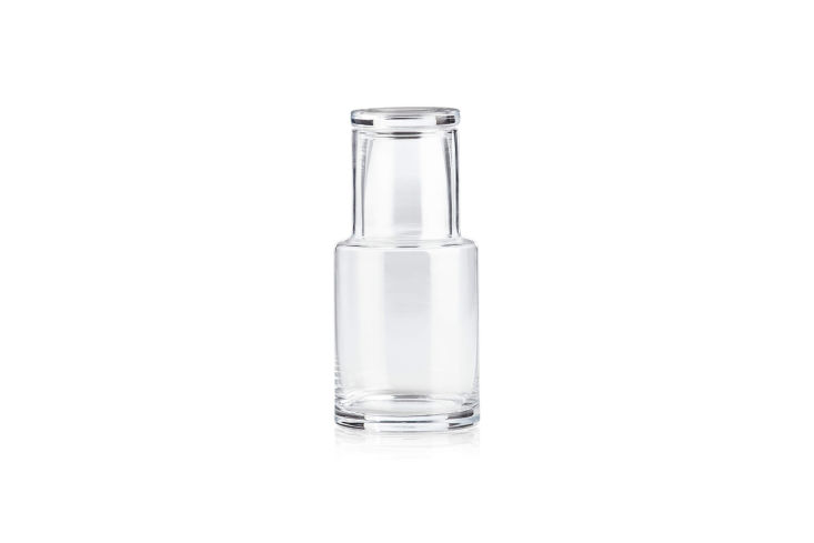 A perfectly clear, minimalist glass carafe set from Crate and Barrel.