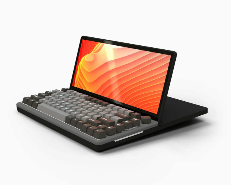 Studio shot of the KeyView 13-inch Touch computer against a clean white background.