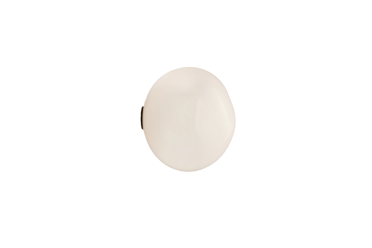 Large scale Hennepin Made Lacuna Sconce with a white opaline glass diffuser.