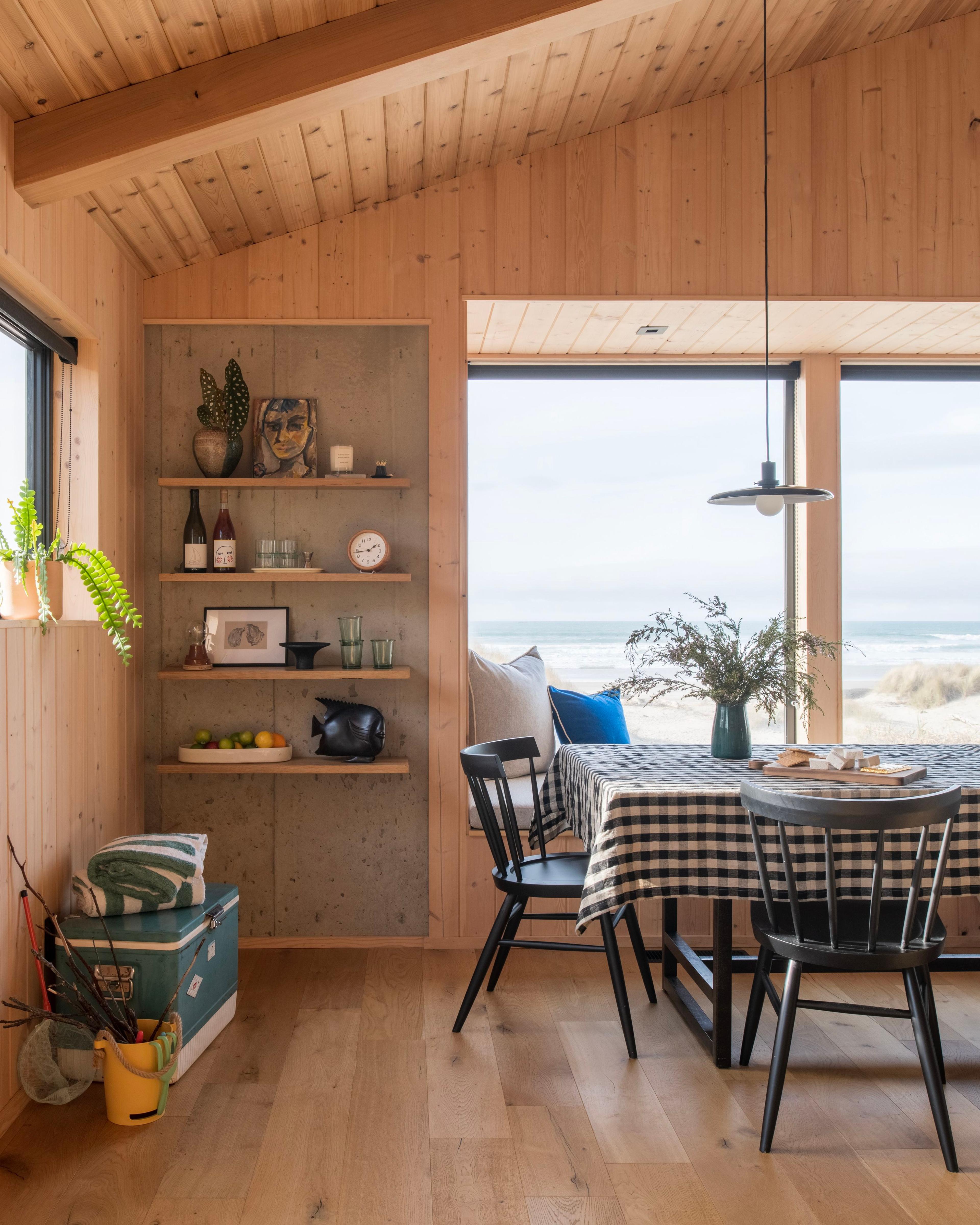 Nautical and rustic inspired home kitchen decor with blue and white tones
